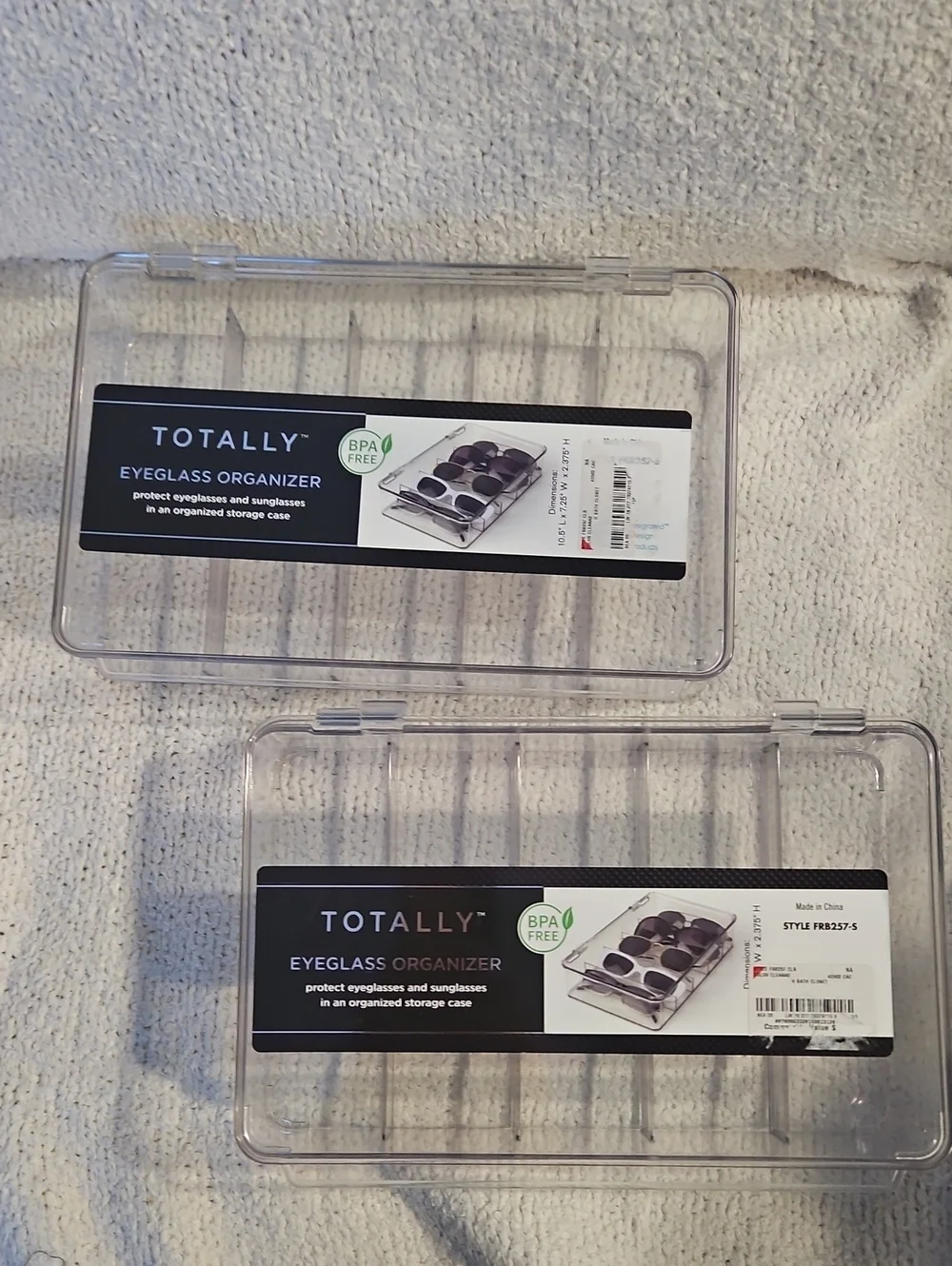 TOTALLY Clear Eyeglass Organizer Case - NWT